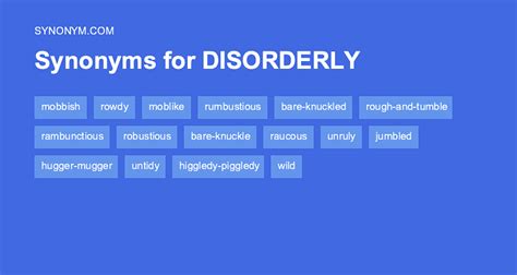 synonym for disorderly